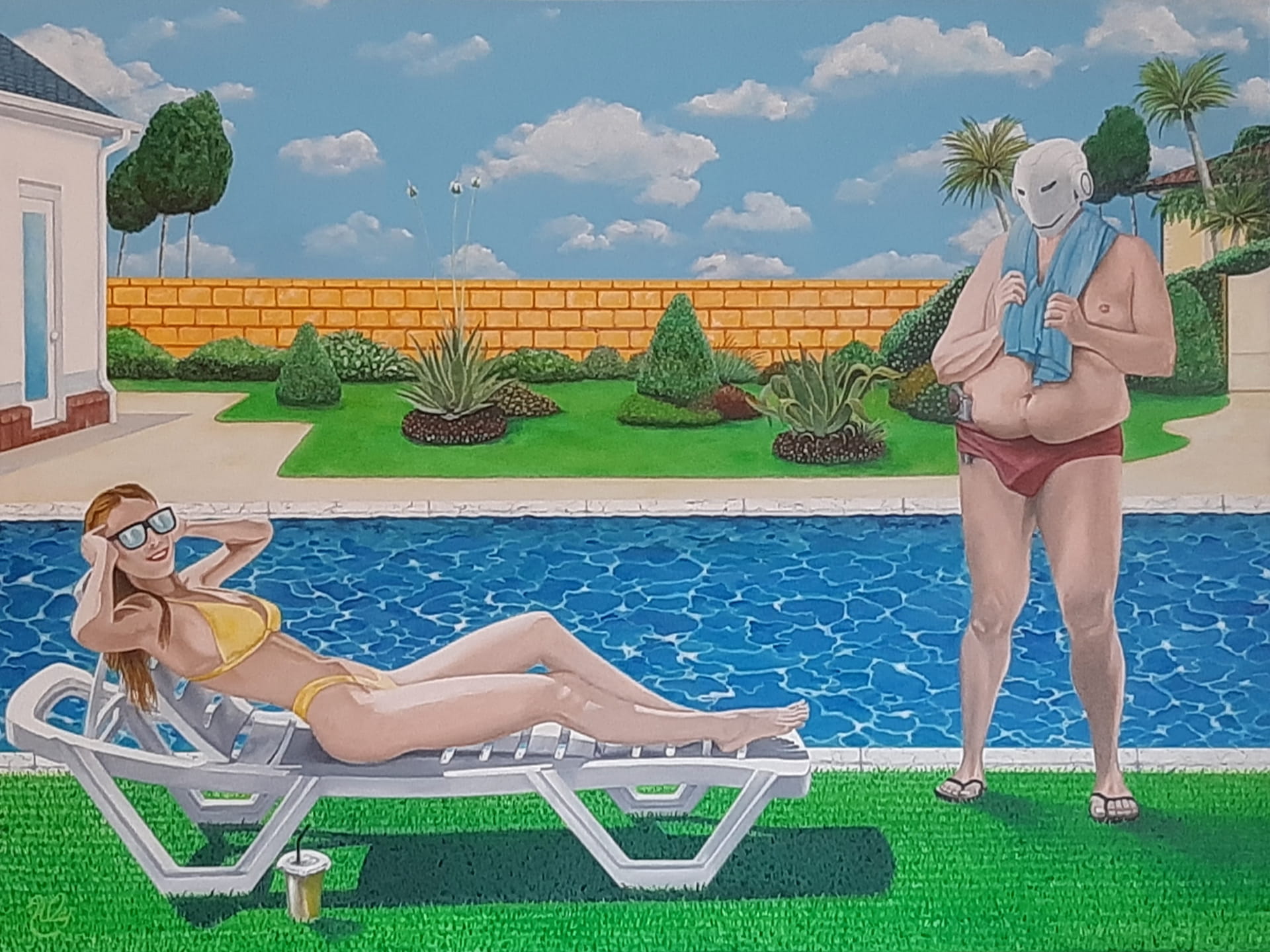 Alessandro Bini, Malavida 2035, 2023, acrilico su tela, 80x100 cm Alessandro Bini, Malavida 2035, 2023, acrilico su tela, 80x100 cm